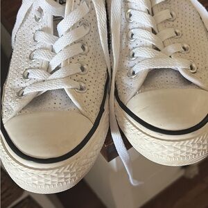 Converse All Star White Perforated Sneakers